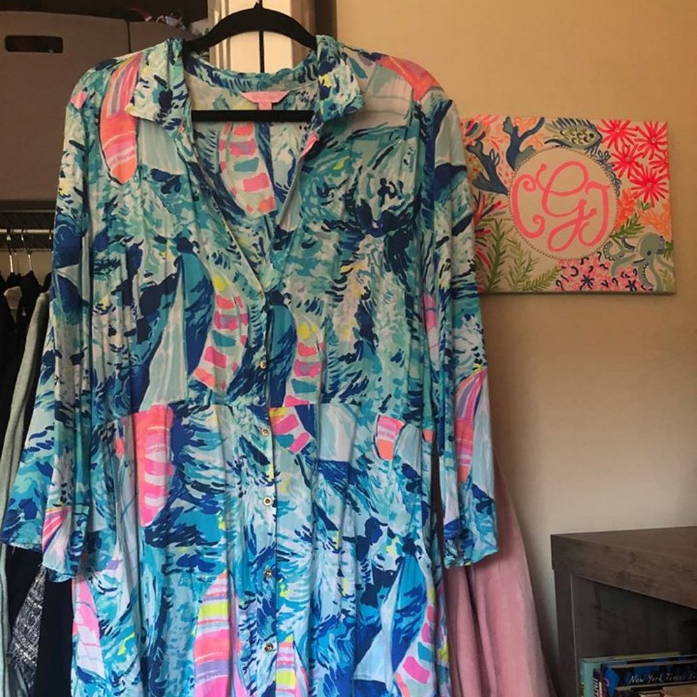 Lilly Pulitzer Cover Up in Hey Bay Bay